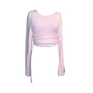 For Love And Lemons Soft Pink Fuzzy Top